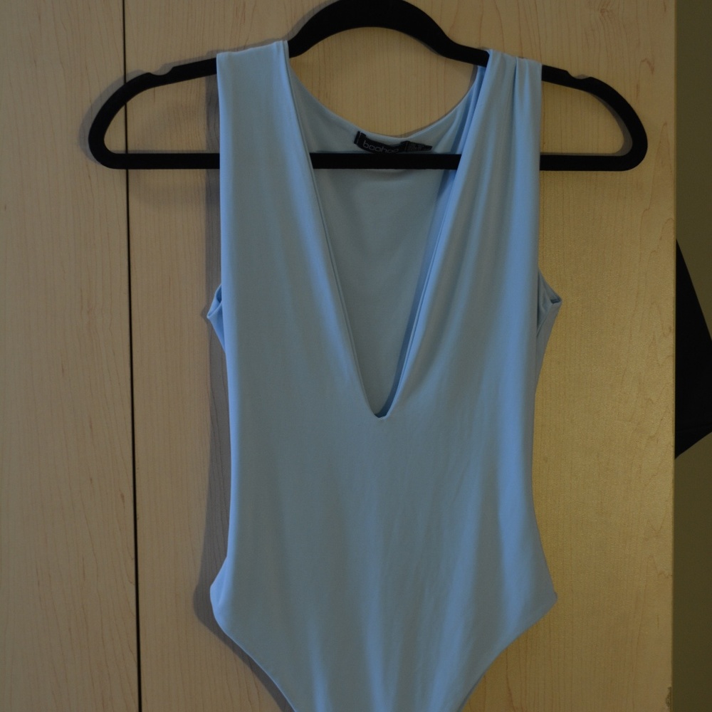Boohoo Light Blue Body Suit